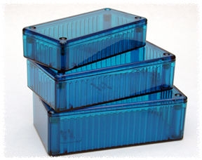 Enclosure 100x50x25mm translucent ICE-Blue