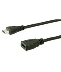 HDMI cable 19-pole male-female 3m - gold-plated - blister
