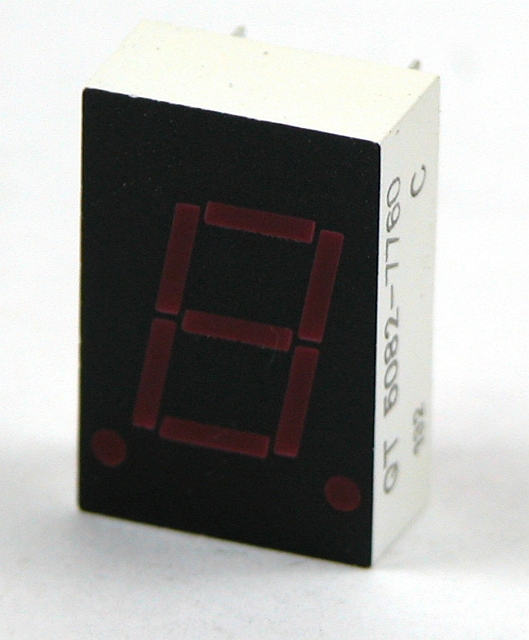 7-Segment display 10,92mm CC rood