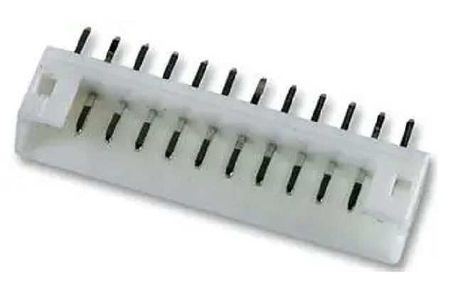 Print Connector 12-polig e=2mm - recht - uitlopend