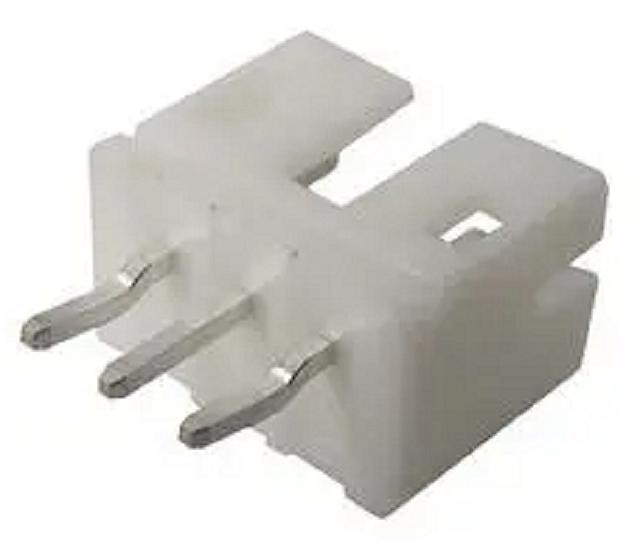 Print Connector 3-polig e=2mm - recht - uitlopend