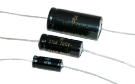 Elco axiaal 6,8uF/100V 10x30mm bipolair