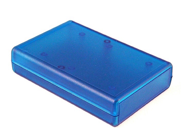 Behuizing Hand-Held 110x75x25mm - transp.blauw met losse panelen