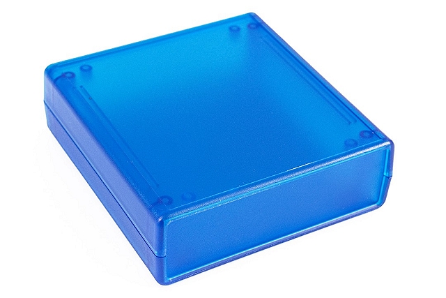 Enclosure Hand-Held 110x105x35mm transl.blue with lose panels