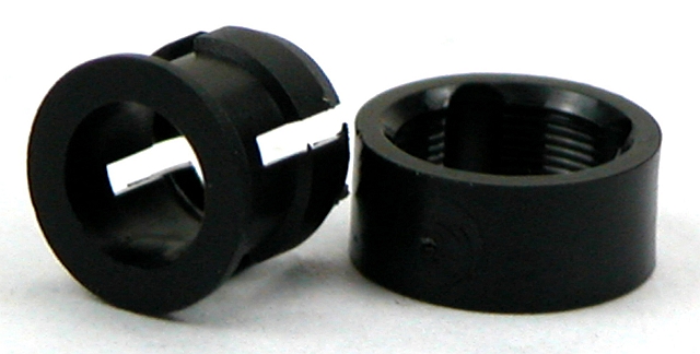 Ledhouder 5mm zwart clip+ring