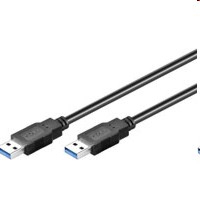 USB 3.0 kabel A-A - male - male - zwart - 1m