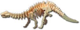 Houten bouwplaat - Brontosaurus