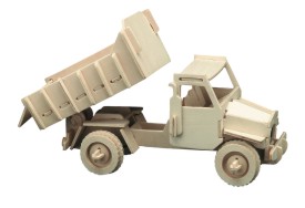 Houten bouwplaat - Kiep vrachtwagen