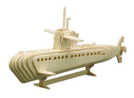 Houten bouwplaat - Onderzeeboot
