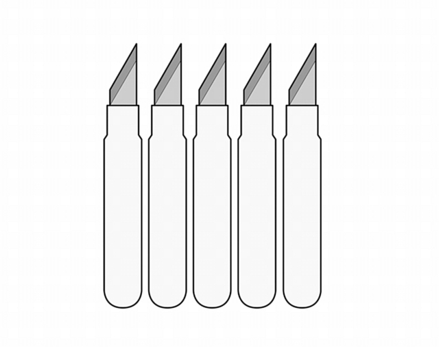 5 replacement knives for MS02
