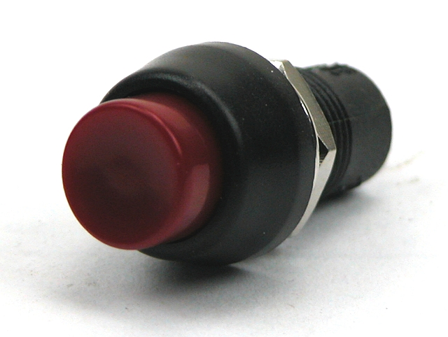 Druktoets ø14,8mm 1A/250V uit-(aan) - rood
