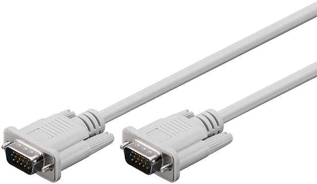VGA cable HD Sub-D 15p male/male molded - 3m