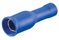 x100 Kabelschoen kogel female 4mm blauw