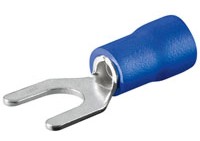 Vork kabelschoen 5,0mm blauw - uitlopend