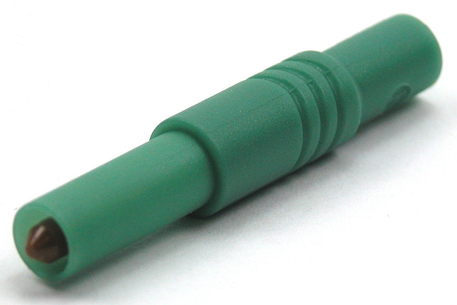 Banaansteker ø4mm aanraakveilig - groen