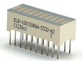 LED Bargraph 2mcd rood  DIP-20
