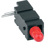 LED PCB angled - red