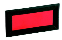 Frontrahmen mit integrierter rote Filterscheibe 38,5x15,5mm