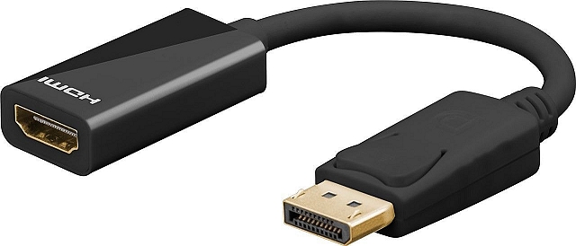 DisplayPort 1.2 Male > HDMI Female (Typ A) - Gold-plated - 10cm cable
