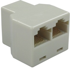 T-adapter 3xfemale RJ-12 - uitlopend