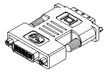Molex DVI-A/D (F) naar VGA (M) adapter - uitlopend
