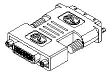 Molex DVI-A/D (F) naar DVI-D (M) adapter - uilopend
