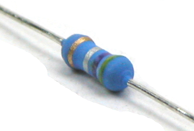 Metaalfim weerstand 0,5W-250V-5%-ø2,5x7,5mm - 0,68E