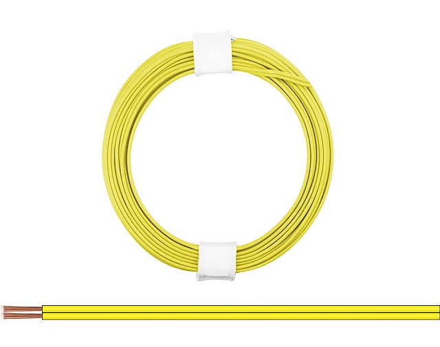 x5m Tweeling snoer 2x0,08mm² - geel/geel