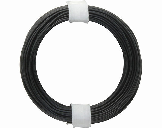 x10 rollen von 10m PVC Leitung 0,14mm²  - schwarz