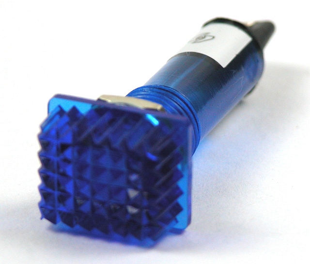 Neon controle lampje 12x16mm 230V - blauw