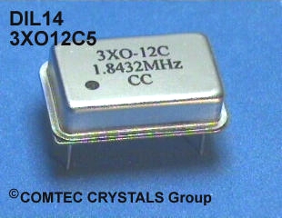 Oscillator 1,8432MHz DIL-14 - 5V - 100ppm - uitlopend