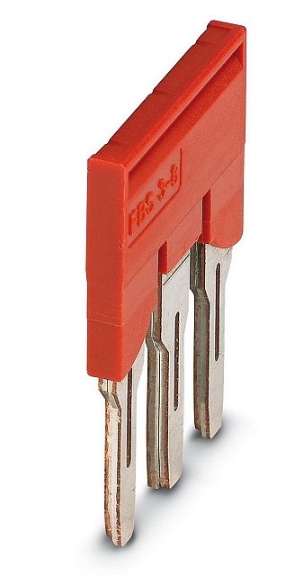 Steekbrug e= 8,2 mm 3- polig: 3 - rood - uitlopend