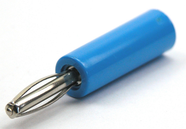 Banaansteker ø4mm hardplastic - blauw - uitlopend