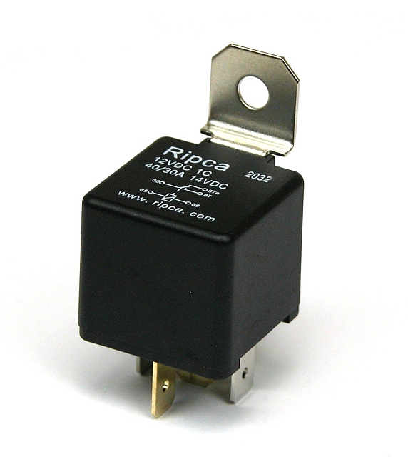 Car relay standard 12V-40/30A with support