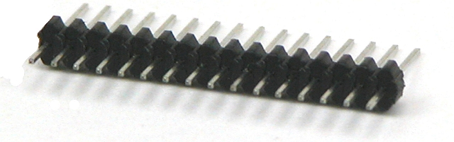 Pinheader 16-polig 1,27mm - vertind - uitlopend