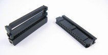 Socket IDC 2,54mm met trekontlasting - 10-polig - zwart