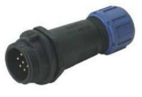 Connector male 5A/125V 2mm² IP-68 - 6-polig