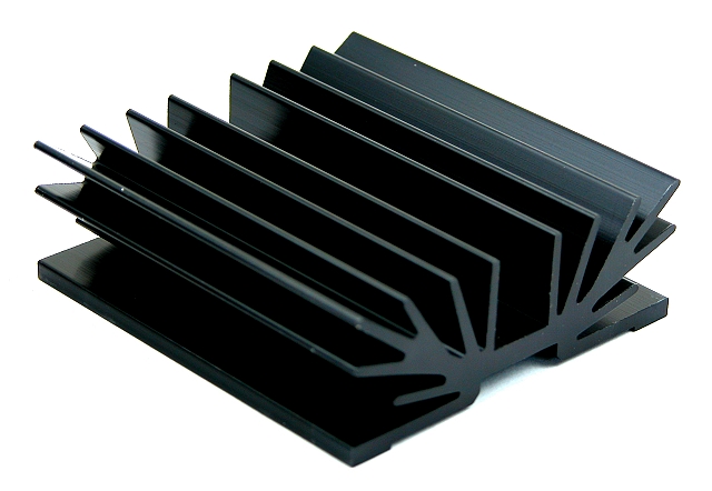 Heatsink 75 x 75 x 25mm - black