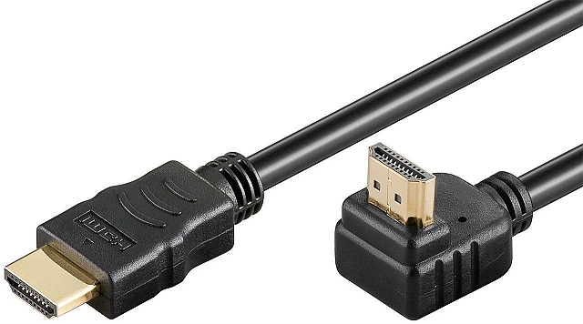 HDMI kabels met Ethernet male A -> male A - haaks 270°