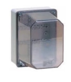 Behuizing - 240x190x155mm met hoge transp. deksel - IP-65 - uitlopend