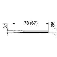 Soldeerstift 3,1mm - uitlopend