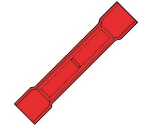 x100 Cable connector reinforced socket red