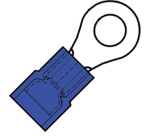 x100 Cable lug ring reinforced bush blue M5.0