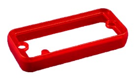 Set open plastic frames - transp. rood - voor 1455P16/22 serie