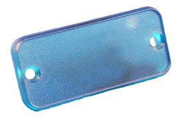 Set gesloten plastic frames - trans. blauw - voor 1455N12/16/22 serie