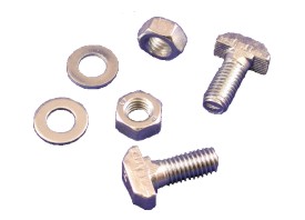 Set (x2) M8x20mm T-bolts, washers and nuts