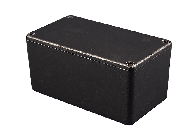 Alum. diecast enclosure 60x55x30mm - black - IP-66