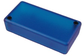 Behuizing 50x35x15mm transparant blauw