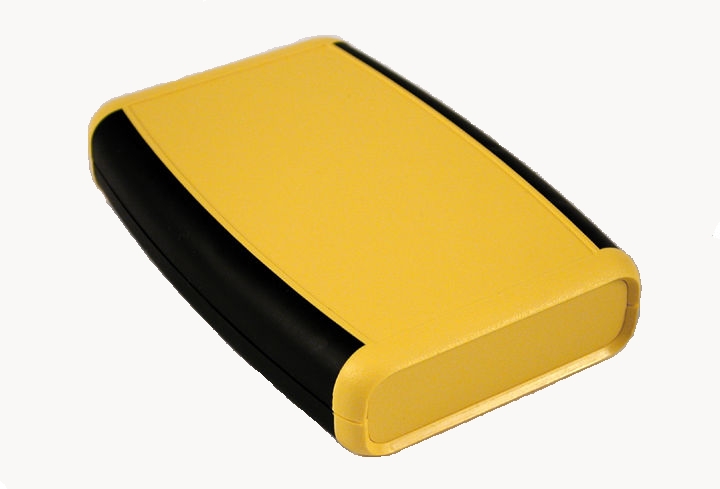 Hand-Held enclosure 117x79x24mm with battery door yellow