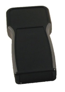 Hand-Held enclosure 100x210x32mm with battery door - black